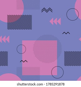 Abstract seamless pattern with geometric elements