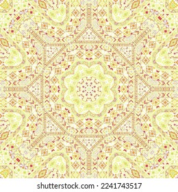 Abstract seamless pattern with geometric elements structure. Ethnic navajo design. Batik print. Small elements background. Vector scrapbook ornament.