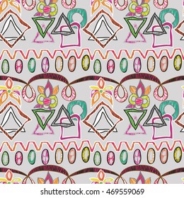 Abstract seamless  pattern with  geometric elements.