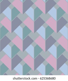 Abstract seamless pattern with geometric elements - quadrilateral, trapeze, parquet, mosaic