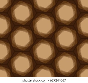 Abstract seamless pattern with geometric elements - hexagon, pyramids