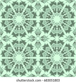 Abstract seamless pattern with geometric elements and elements of kaleidoscope