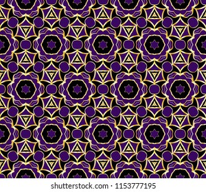 Abstract seamless pattern with abstract geometric floral style. Repeating sample figure and line. For modern interiors design, wallpaper, textile industry.
