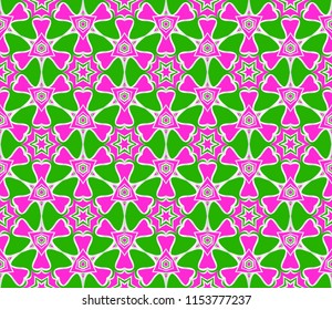 Abstract seamless pattern with abstract geometric floral style. Repeating sample figure and line. For modern interiors design, wallpaper, textile industry.