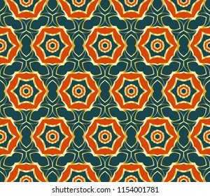 Abstract seamless pattern with abstract geometric floral style. Repeating sample figure and line. For modern interiors design, wallpaper, textile industry.