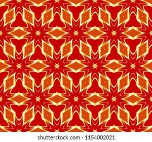 Abstract seamless pattern with abstract geometric floral style. Repeating sample figure and line. For modern interiors design, wallpaper, textile industry.