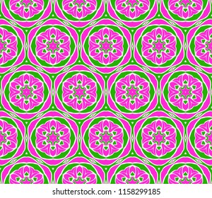 Abstract seamless pattern with abstract geometric floral style. Repeating sample figure and line. For modern interiors design, wallpaper, textile industry.