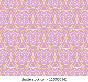 Abstract seamless pattern with abstract geometric floral style. Repeating sample figure and line. For modern interiors design, wallpaper, textile industry.