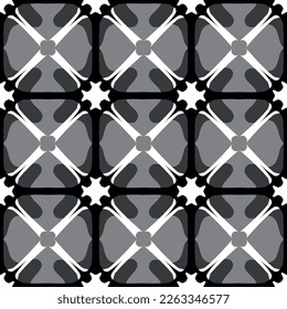 ornamento floral geométrico abstracto y sin fisuras. diseño de moda blanco, colores negros