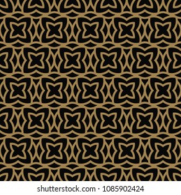 Abstract seamless pattern. Geometric line gold ornament. Ornamental stylish background.