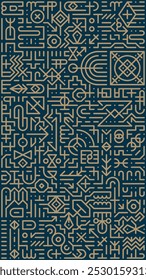 Abstract Seamless Pattern. Geometric Lines Vertical Background. Luxury Lockscreen