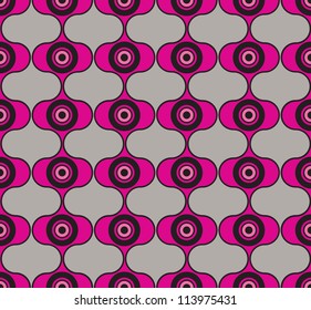 abstract seamless pattern with geometric ornament, black,gray and pink background