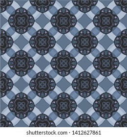 Abstract seamless pattern in geometric ornamental style. Modern stylish abstract texture