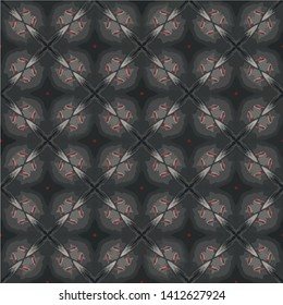 Abstract seamless pattern in geometric ornamental style. Modern stylish abstract texture