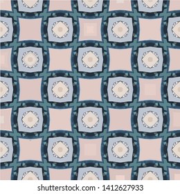 Abstract seamless pattern in geometric ornamental style. Modern stylish abstract texture