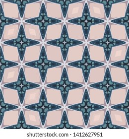 Abstract seamless pattern in geometric ornamental style. Modern stylish abstract texture