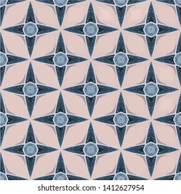 Abstract seamless pattern in geometric ornamental style. Modern stylish abstract texture