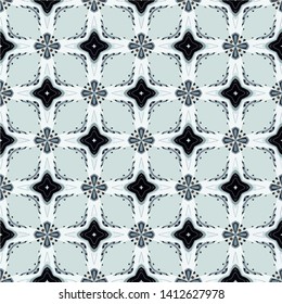 Abstract seamless pattern in geometric ornamental style. Modern stylish abstract texture