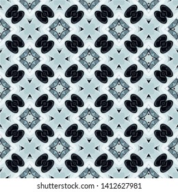 Abstract seamless pattern in geometric ornamental style. Modern stylish abstract texture