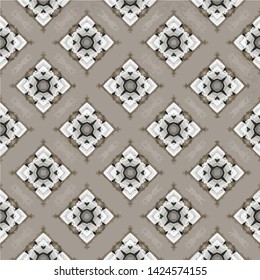 Abstract seamless pattern in geometric ornamental style. Modern stylish abstract texture