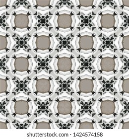 Abstract seamless pattern in geometric ornamental style. Modern stylish abstract texture