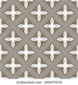 Abstract seamless pattern in geometric ornamental style. Modern stylish abstract texture