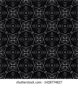 Abstract seamless pattern in geometric ornamental style. Modern stylish abstract texture