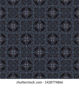 Abstract seamless pattern in geometric ornamental style. Modern stylish abstract texture