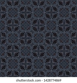 Abstract seamless pattern in geometric ornamental style. Modern stylish abstract texture