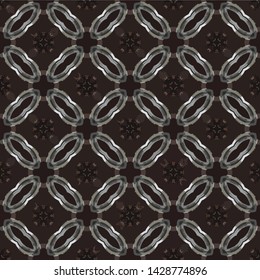 Abstract seamless pattern in geometric ornamental style. Modern stylish abstract texture