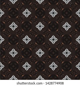 Abstract seamless pattern in geometric ornamental style. Modern stylish abstract texture