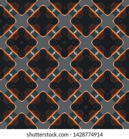 Abstract seamless pattern in geometric ornamental style. Modern stylish abstract texture