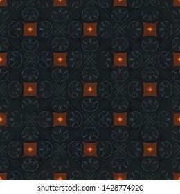 Abstract seamless pattern in geometric ornamental style. Modern stylish abstract texture