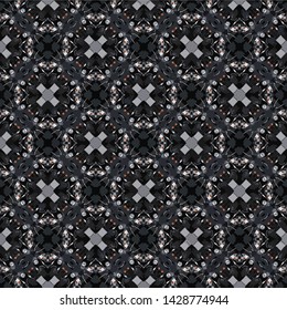 Abstract seamless pattern in geometric ornamental style. Modern stylish abstract texture
