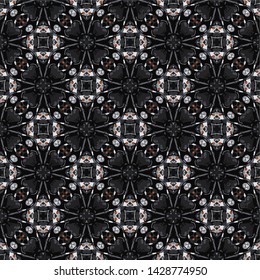 Abstract seamless pattern in geometric ornamental style. Modern stylish abstract texture