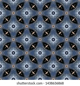 Abstract seamless pattern in geometric ornamental style. Modern stylish abstract texture