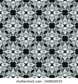 Abstract seamless pattern in geometric ornamental style. Modern stylish abstract texture