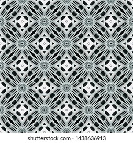 Abstract seamless pattern in geometric ornamental style. Modern stylish abstract texture