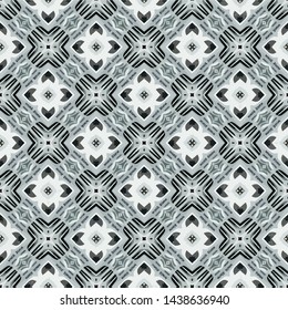 Abstract seamless pattern in geometric ornamental style. Modern stylish abstract texture