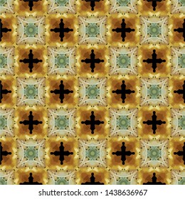 Abstract seamless pattern in geometric ornamental style. Modern stylish abstract texture