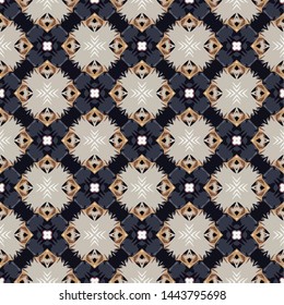 Abstract seamless pattern in geometric ornamental style. Modern stylish abstract texture