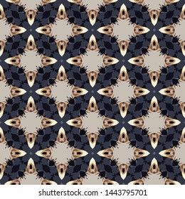Abstract seamless pattern in geometric ornamental style. Modern stylish abstract texture