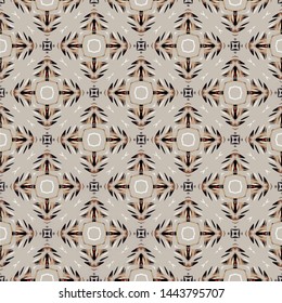 Abstract seamless pattern in geometric ornamental style. Modern stylish abstract texture