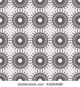 Abstract seamless pattern with geometric ornaments. Seamless background.