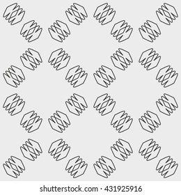 Abstract seamless pattern with geometric ornaments. Seamless background.