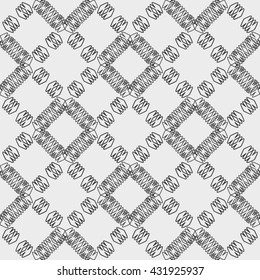 Abstract seamless pattern with geometric ornaments. Seamless background.