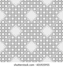 Abstract seamless pattern with geometric ornaments. Seamless background.