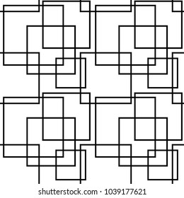 Abstract seamless pattern. Geometric abstract repeating texture with intersecting rectangular shapes.