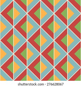 Abstract seamless pattern. Geometric retro style vector background.