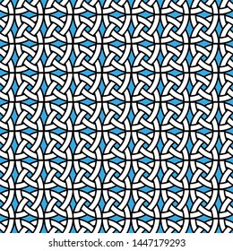 Abstract seamless pattern with geometric shapes.